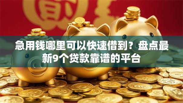 急用钱哪里可以快速借到?盘点最新9个贷款靠谱的平台 急用钱哪里可以快速借到?盘点最新9个贷款靠谱的平台