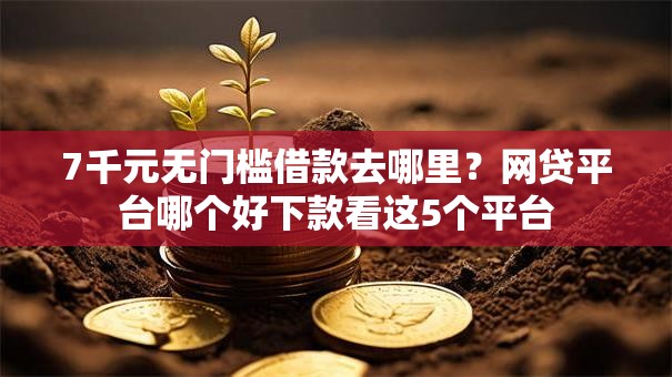 7千元无门槛借款去哪里？网贷平台哪个好下款看这5个平台