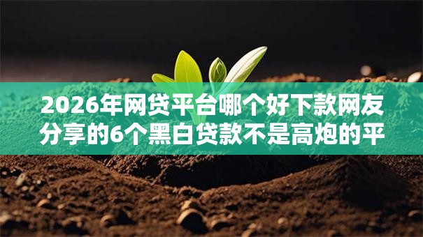 2026年网贷平台哪个好下款网友分享的6个黑白贷款不是高炮的平台我觉得不错! 2026年网贷平台哪个好下款网友分享的6个黑白贷款不是高炮的平台我觉得不错!