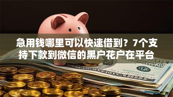 急用钱哪里可以快速借到?7个支持下款到微信的黑户花户在平台能下款 急用钱哪里可以快速借到?7个支持下款到微信的黑户花户在平台能下款