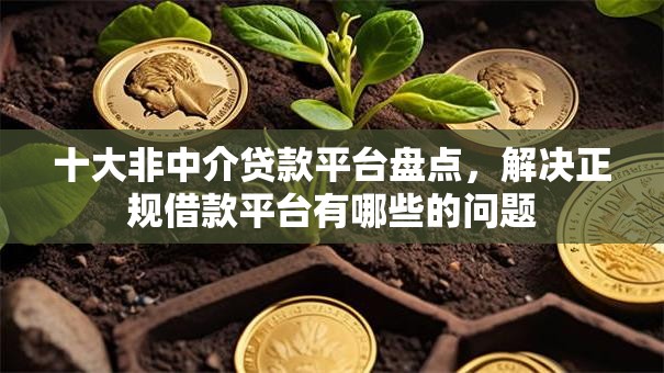 十大非中介贷款平台盘点,解决正规借款平台有哪些的问题 十大非中介贷款平台盘点,解决正规借款平台有哪些的问题