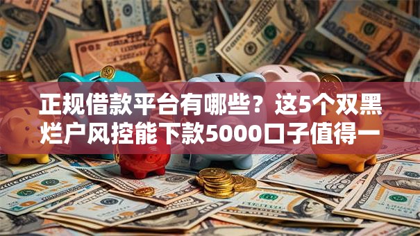 正规借款平台有哪些？这5个双黑烂户风控能下款5000口子值得一试