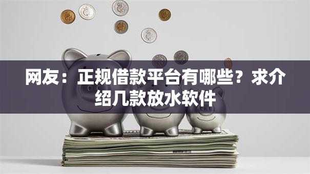 网友:正规借款平台有哪些?求介绍几款放水软件 网友:正规借款平台有哪些?求介绍几款放水软件
