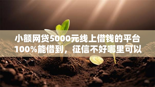小额网贷5000元线上借钱的平台100%能借到,征信不好哪里可以借钱的5个平台介绍 小额网贷5000元线上借钱的平台100%能借到,征信不好哪里可以借钱的5个平台介绍