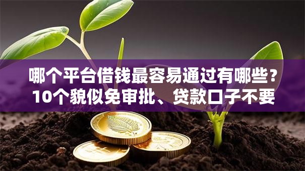 哪个平台借钱最容易通过有哪些？10个貌似免审批、贷款口子不要中介求推荐合集