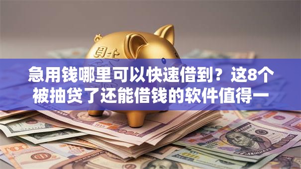 急用钱哪里可以快速借到？这8个被抽贷了还能借钱的软件值得一试