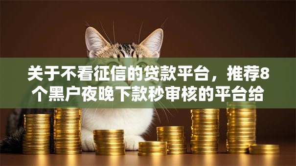关于不看征信的贷款平台,推荐8个黑户夜晚下款秒审核的平台给你 关于不看征信的贷款平台,推荐8个黑户夜晚下款秒审核的平台给你