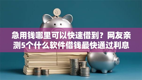 急用钱哪里可以快速借到?网友亲测5个什么软件借钱最快通过利息低盘点 急用钱哪里可以快速借到?网友亲测5个什么软件借钱最快通过利息低盘点