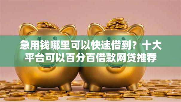 急用钱哪里可以快速借到?十大平台可以百分百借款网贷推荐 急用钱哪里可以快速借到?十大平台可以百分百借款网贷推荐