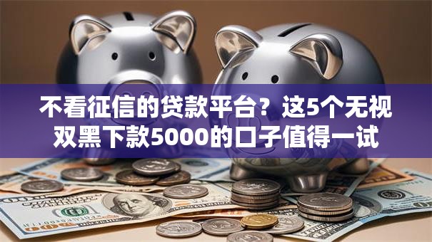 不看征信的贷款平台?这5个无视双黑下款5000的口子值得一试 不看征信的贷款平台?这5个无视双黑下款5000的口子值得一试