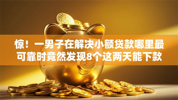惊！一男子在解决小额贷款哪里最可靠时竟然发现8个这两天能下款的软件，事后分享了出来