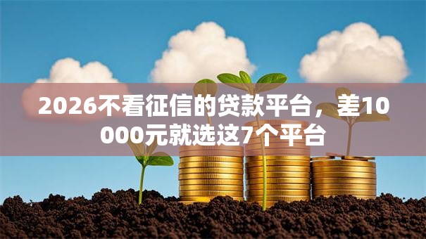 2026不看征信的贷款平台,差10000元就选这7个平台 2026不看征信的贷款平台,差10000元就选这7个平台