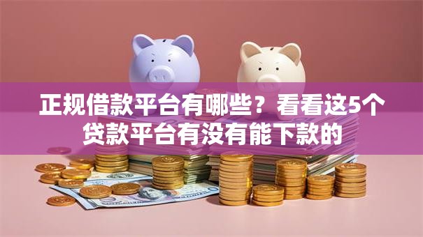 正规借款平台有哪些?看看这5个贷款平台有没有能下款的 正规借款平台有哪些?看看这5个贷款平台有没有能下款的