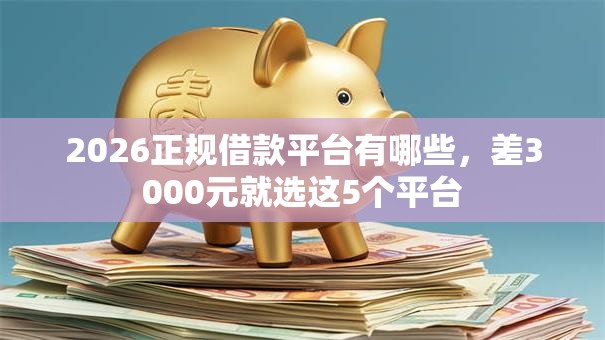 2026正规借款平台有哪些,差3000元就选这5个平台 2026正规借款平台有哪些,差3000元就选这5个平台