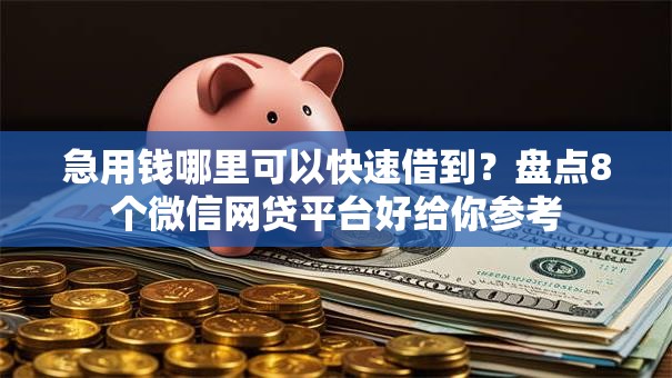 急用钱哪里可以快速借到?盘点8个微信网贷平台好给你参考 急用钱哪里可以快速借到?盘点8个微信网贷平台好给你参考