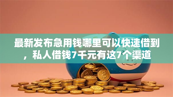 最新发布急用钱哪里可以快速借到，私人借钱7千元有这7个渠道