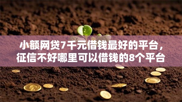 小额网贷7千元借钱最好的平台，征信不好哪里可以借钱的8个平台介绍