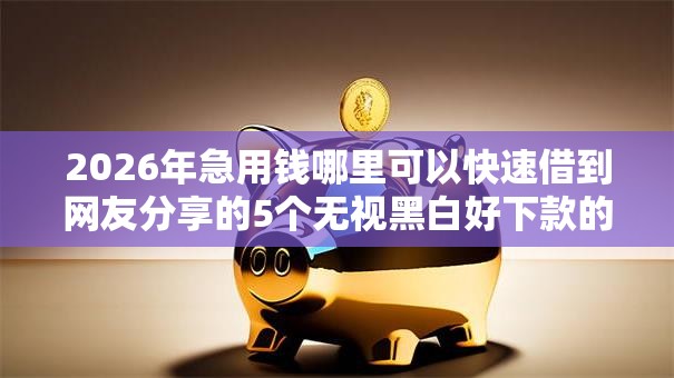 2026年急用钱哪里可以快速借到网友分享的5个无视黑白好下款的软件我觉得不错！
