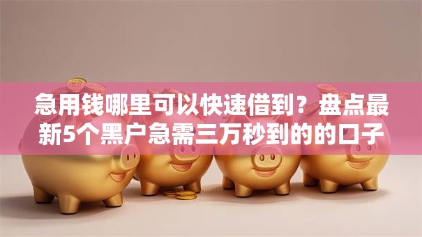 急用钱哪里可以快速借到?盘点最新5个黑户急需三万秒到的的口子 急用钱哪里可以快速借到?盘点最新5个黑户急需三万秒到的的口子