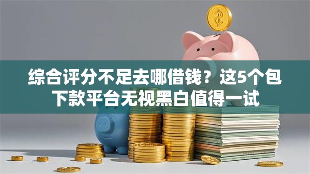 综合评分不足去哪借钱？这5个包下款平台无视黑白值得一试