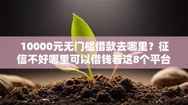 10000元无门槛借款去哪里?征信不好哪里可以借钱看这8个平台 10000元无门槛借款去哪里?征信不好哪里可以借钱看这8个平台