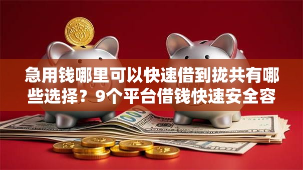 急用钱哪里可以快速借到拢共有哪些选择？9个平台借钱快速安全容易通过详解