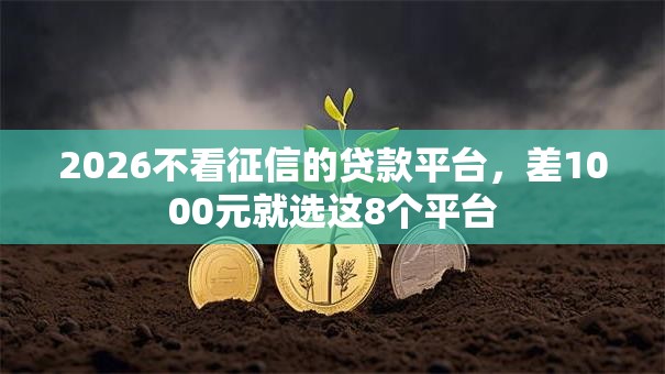 2026不看征信的贷款平台,差1000元就选这8个平台 2026不看征信的贷款平台,差1000元就选这8个平台