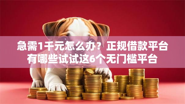 急需1千元怎么办?正规借款平台有哪些试试这6个无门槛平台 急需1千元怎么办?正规借款平台有哪些试试这6个无门槛平台