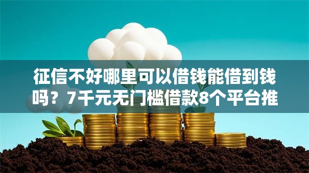 征信不好哪里可以借钱能借到钱吗？7千元无门槛借款8个平台推荐