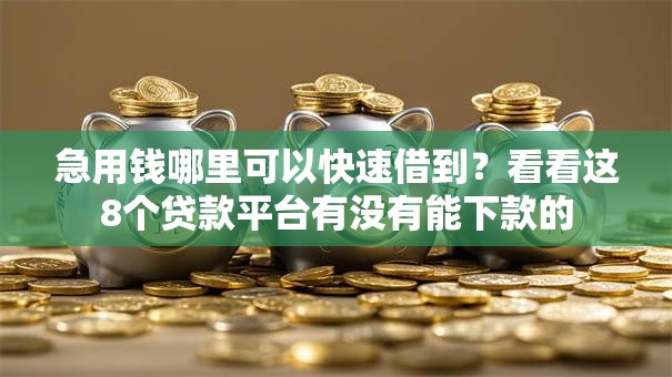 急用钱哪里可以快速借到?看看这8个贷款平台有没有能下款的 急用钱哪里可以快速借到?看看这8个贷款平台有没有能下款的