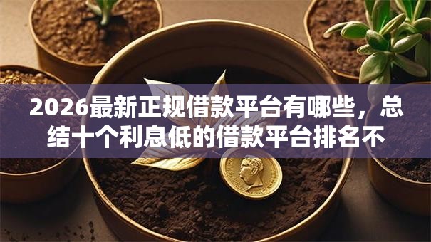 2026最新正规借款平台有哪些,总结十个利息低的借款平台排名不分先后! 2026最新正规借款平台有哪些,总结十个利息低的借款平台排名不分先后!