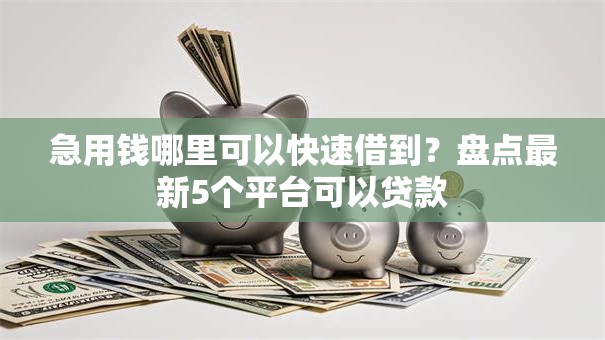 急用钱哪里可以快速借到?盘点最新5个平台可以贷款 急用钱哪里可以快速借到?盘点最新5个平台可以贷款