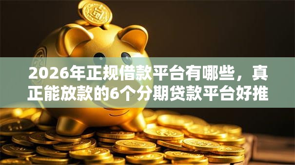 2026年正规借款平台有哪些，真正能放款的6个分期贷款平台好推荐