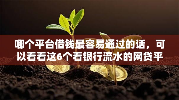 哪个平台借钱最容易通过的话,可以看看这6个看银行流水的网贷平台 哪个平台借钱最容易通过的话,可以看看这6个看银行流水的网贷平台