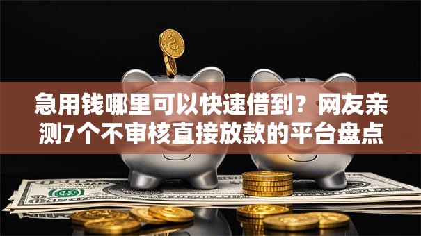 急用钱哪里可以快速借到？网友亲测7个不审核直接放款的平台盘点