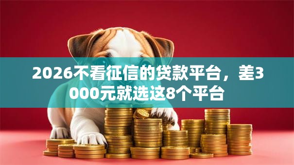 2026不看征信的贷款平台，差3000元就选这8个平台