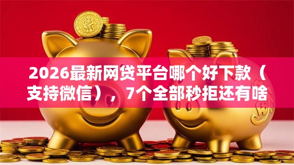 2026最新网贷平台哪个好下款（支持微信），7个全部秒拒还有啥口子无私分享