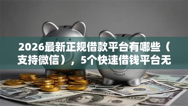 2026最新正规借款平台有哪些（支持微信），5个快速借钱平台无私分享