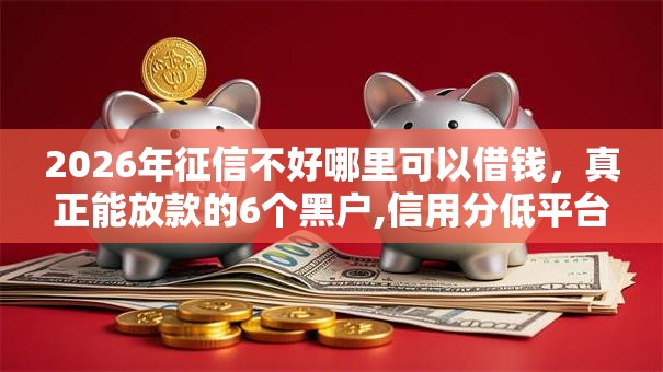 2026年征信不好哪里可以借钱，真正能放款的6个黑户,信用分低平台可以借钱推荐