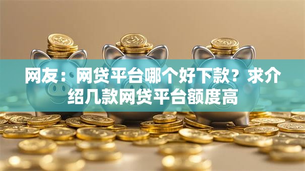 网友：网贷平台哪个好下款？求介绍几款网贷平台额度高