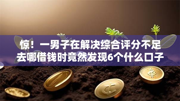 惊！一男子在解决综合评分不足去哪借钱时竟然发现6个什么口子黑户可以下款，事后分享了出来