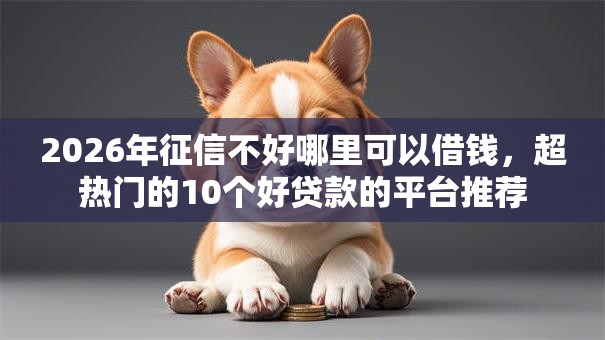 2026年征信不好哪里可以借钱,超热门的10个好贷款的平台推荐 2026年征信不好哪里可以借钱,超热门的10个好贷款的平台推荐
