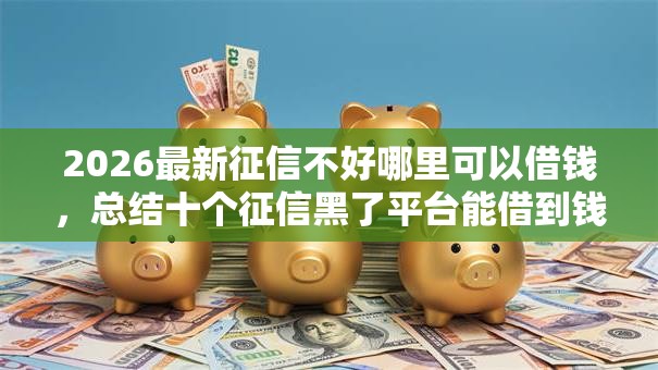 2026最新征信不好哪里可以借钱，总结十个征信黑了平台能借到钱！