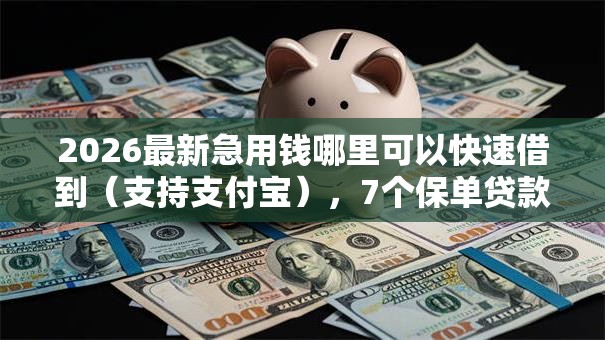 2026最新急用钱哪里可以快速借到（支持支付宝），7个保单贷款平台无私分享