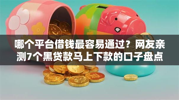 哪个平台借钱最容易通过？网友亲测7个黑贷款马上下款的口子盘点