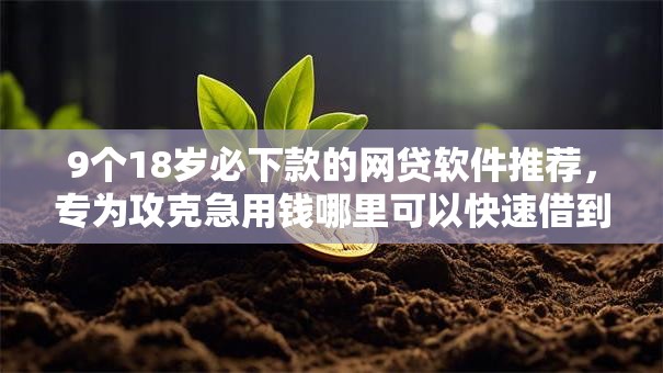 9个18岁必下款的网贷软件推荐,专为攻克急用钱哪里可以快速借到难题 9个18岁必下款的网贷软件推荐,专为攻克急用钱哪里可以快速借到难题