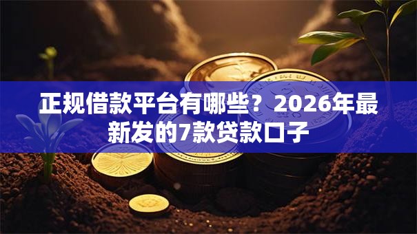 正规借款平台有哪些?2026年最新发的7款贷款口子 正规借款平台有哪些?2026年最新发的7款贷款口子