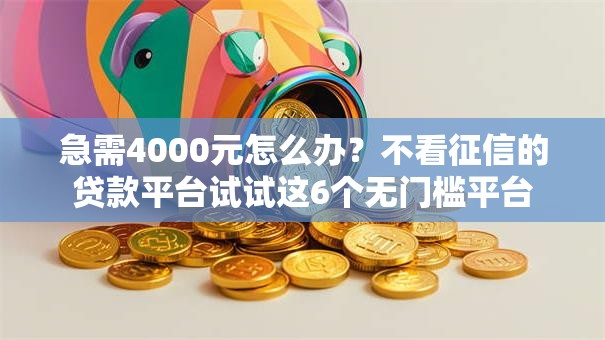 急需4000元怎么办?不看征信的贷款平台试试这6个无门槛平台 急需4000元怎么办?不看征信的贷款平台试试这6个无门槛平台