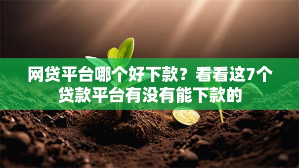 网贷平台哪个好下款?看看这7个贷款平台有没有能下款的 网贷平台哪个好下款?看看这7个贷款平台有没有能下款的