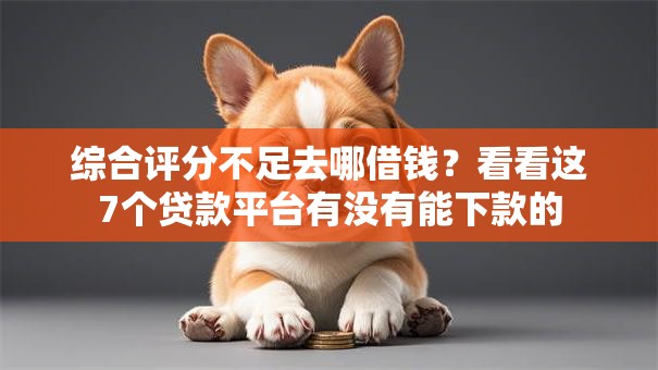 综合评分不足去哪借钱？看看这7个贷款平台有没有能下款的